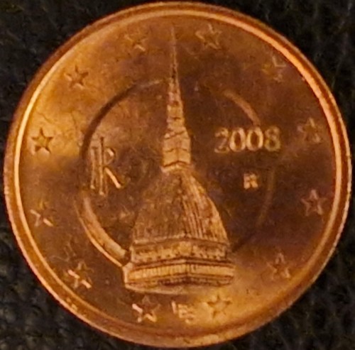 Italia eurocent 2008 - italia, errore