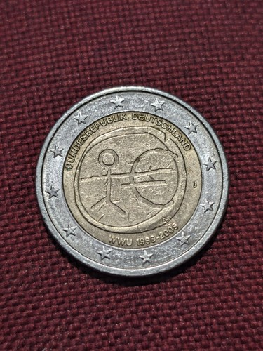 Moneta euro rara tedesca con - tedesca,